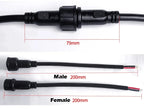 5/20Pcs M16 Waterproof 2 3 4 5 Pin IP65 Cable Wire Plug for LED Strips Male and Female Jack 22mm nut Connector Wire 20CM OD 6mm