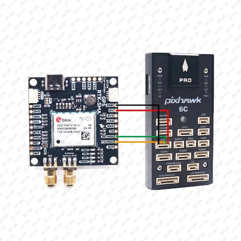 SparkFun GPS RTK2 Board ZED F9P Qwiic High-Precision UAV GNSS Series Ardupilot Pixhawk PX4 FPV AutoPilot Flight Control