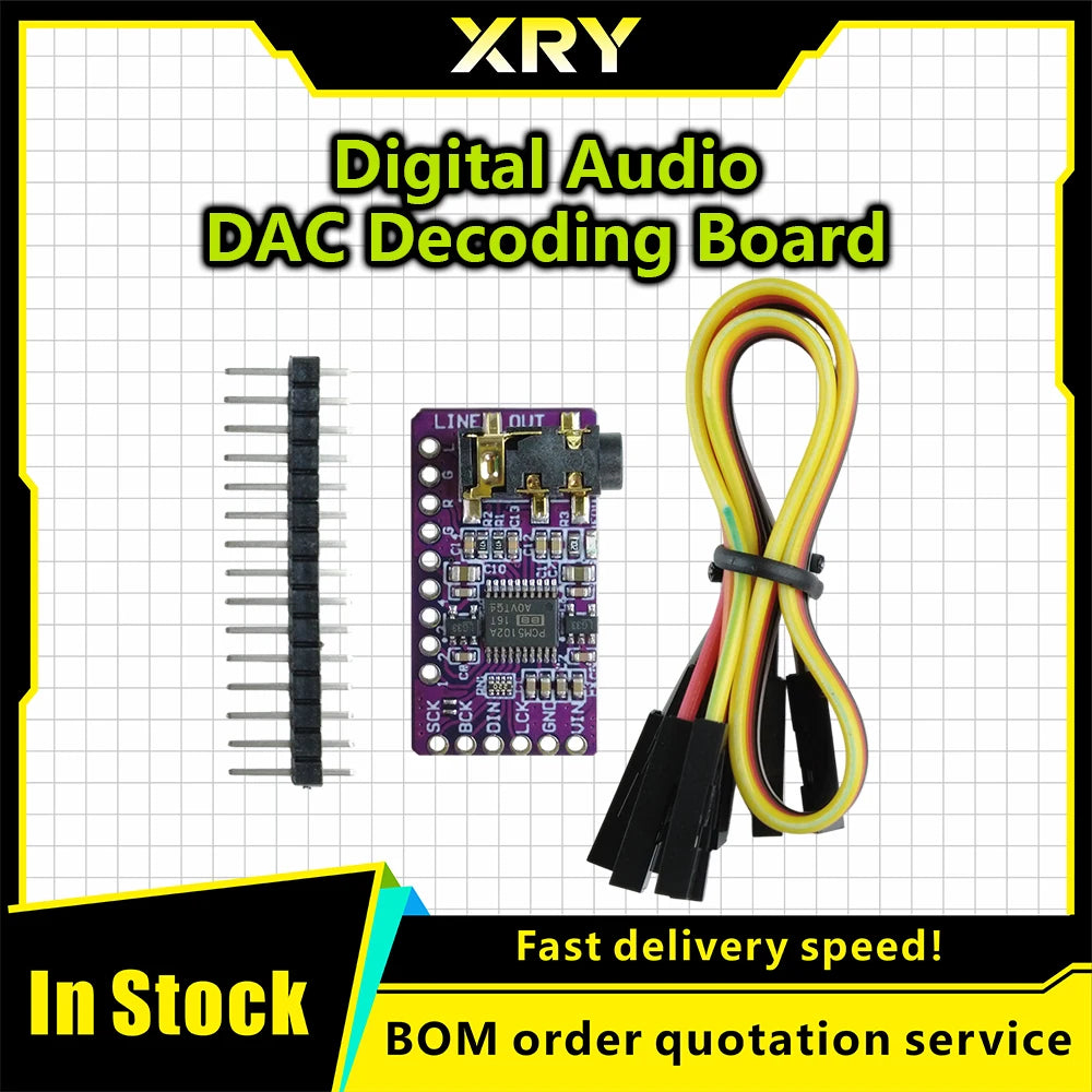 Interfaz I2S PCM5102A DAC, decodificador GY-PCM5102 I2S, módulo de reproductor para Raspberry Pi, placa de formato pHAT, placa d