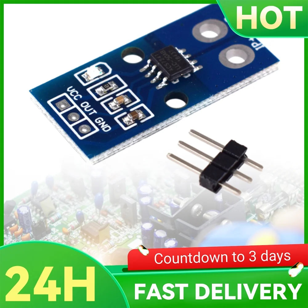 ACS712 High Efficient Hall Current Sensor Module High Precision DC Current Sensor Module Detector DC5V for Arduino