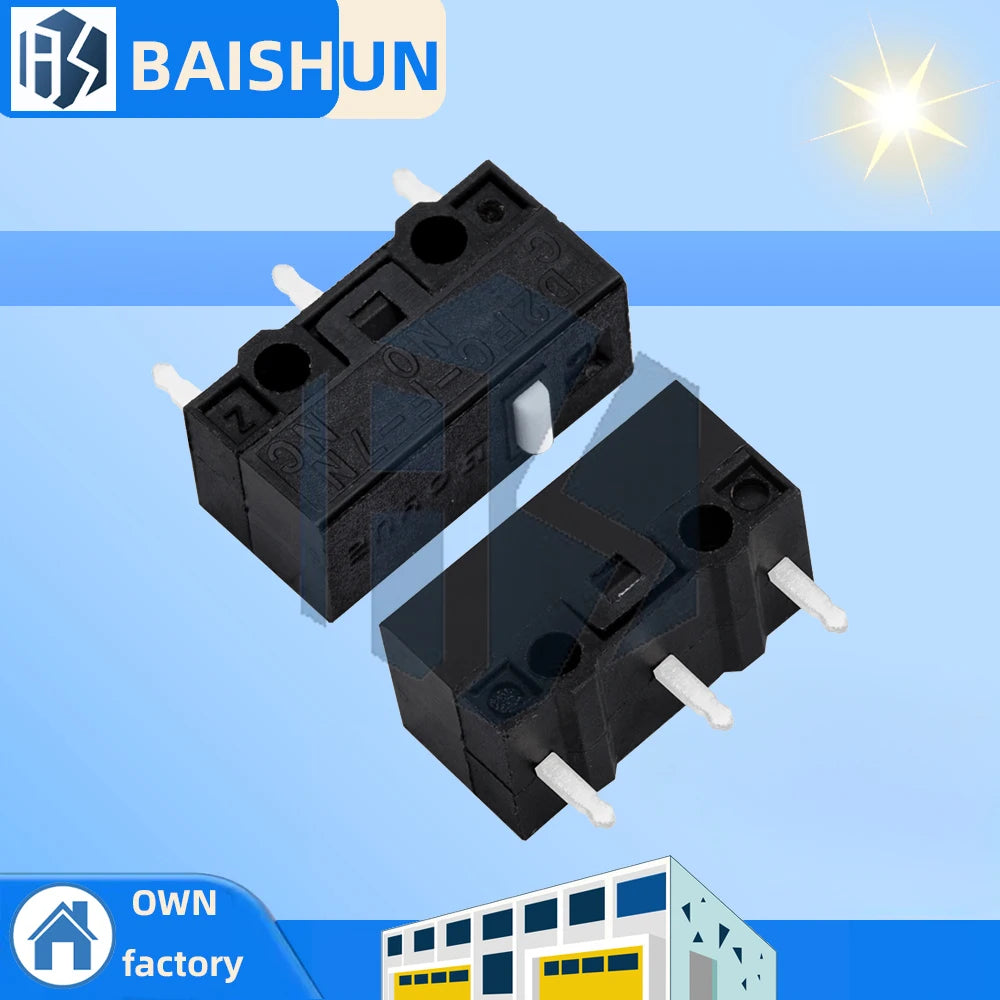 10PCS/LOT New Authentic  5 million times Mouse Micro Switch D2FC-F-7N Mouse Button Fretting  D2FC-E-7N D2FC