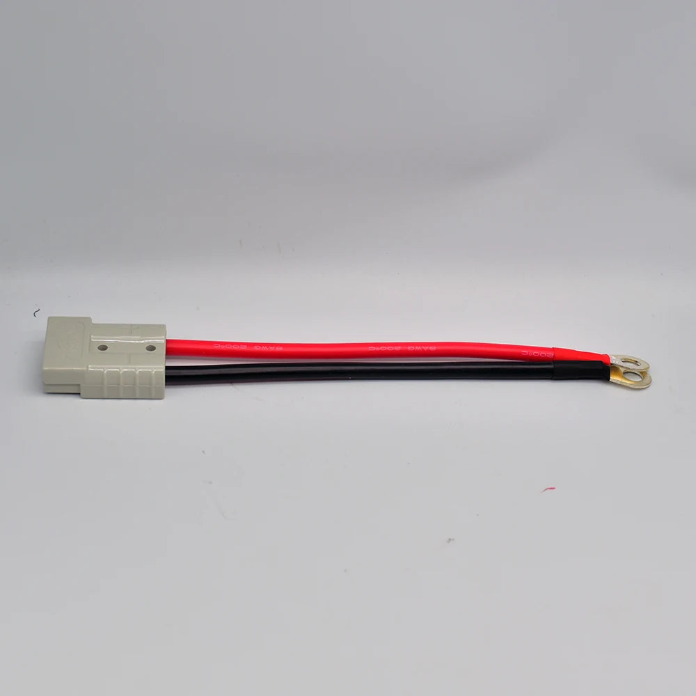 1pcs Double Pole 50A 600V High Current Plug with 8AWG M8 Silicone Cable Electric Forklift Plug Quick Charging Connector