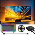 WACUAAO LED HDMI Sync TV Backlight for PS5/Apple TV/Fire Stick, Immersive Gaming Light Strip, Works with External TV Boxes ONLY