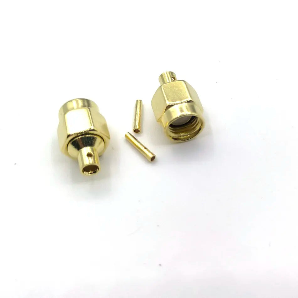 100PCS/500pcs RG405 Connector RP SMA Male Plug Solder RG405 0.086' Semi-Rigid Cable