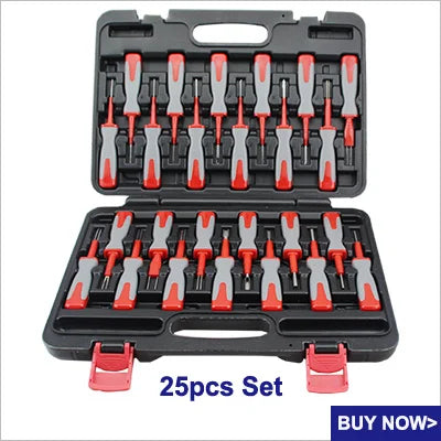 23Pcs Universal Automotive Terminal Release Removal Remover Tool Kit Car Electrical Wiring Crimp Connector Pin Extractor Kit