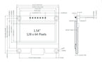 Serial SPI/I2C 1.54" inch White/Yellow/Blue Color OLED Display 128x64 Compatible With Arduino/Raspberry Pi
