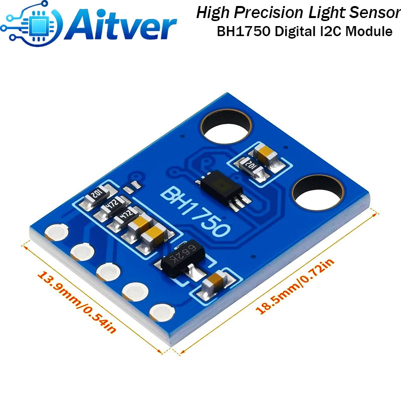 GY302 BH1750 Digital Light Sensor Module 16 Bit Ambient Light Detector I2C 3 to 5V for Arduino ESP32 Raspberry Pi
