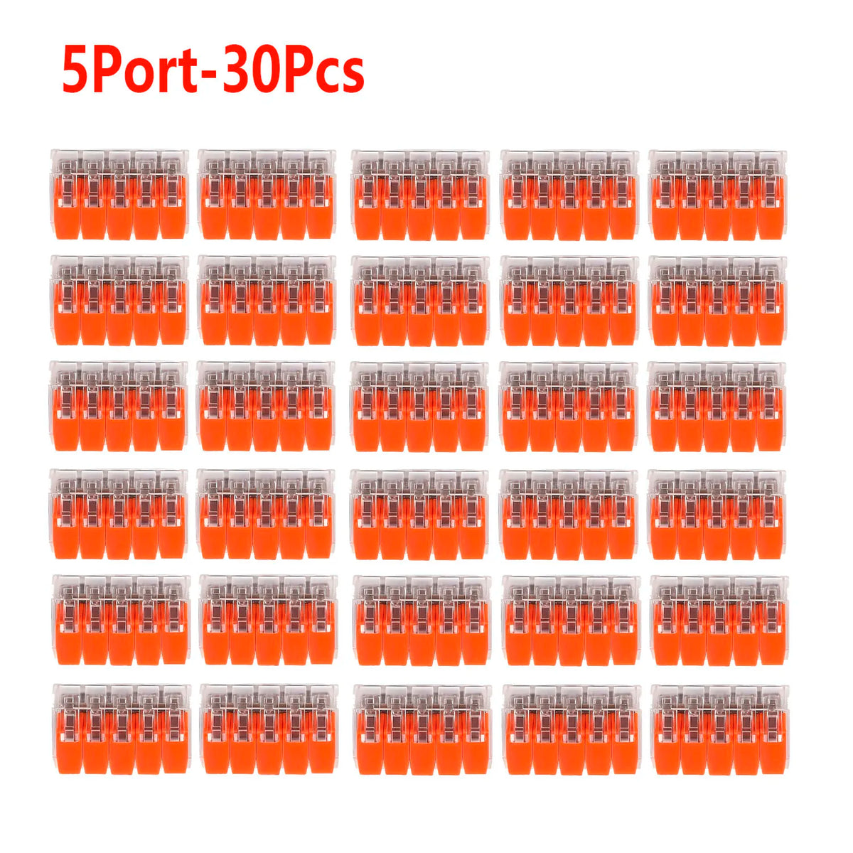 30/40PCS  Orange Combination Cable Connectors 2-Port/3-Port/4-Port/5-Port Quick Cable Electrical Sheath Connection Termina