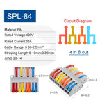 5PCS Quick Lever Electrical Connector Compact Conductor Wiring Terminal Block Universal Push-in Wire Connectors Cable Splitter