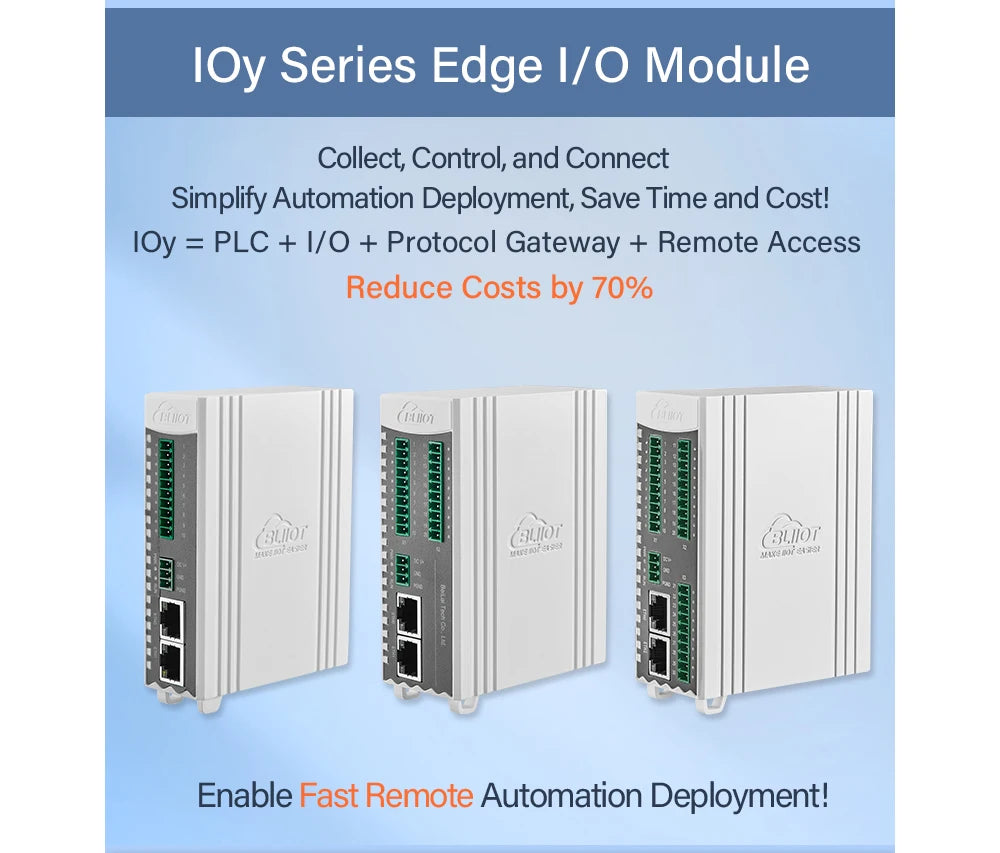 IO Module MQTT/Modbus TCP/OPC UA Edge I/O RS485/DI/DO/AI/AO/RTD/TC Remote I/O Modules BL192Pro