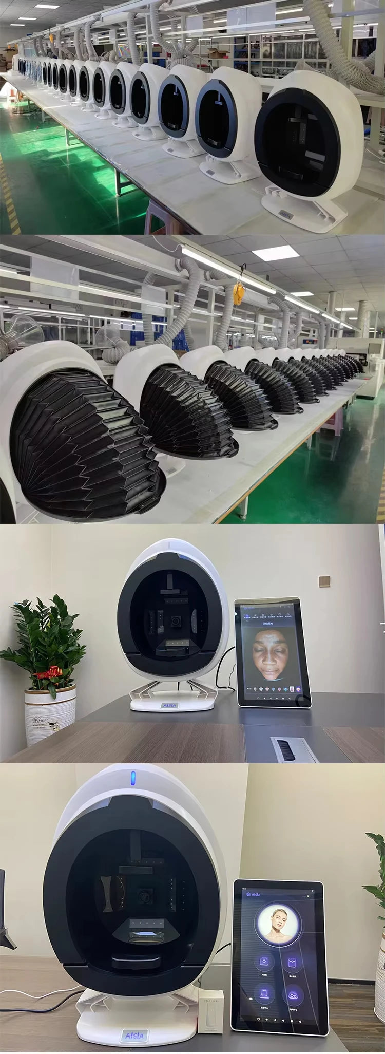 New 3D Facial Skin Analyzer Machine 15.6 inch Skin Analyzer Facial Machine 8 Light Spectrum Skin Analysis Scanner