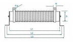 RXG20 High Power Ceramic Wirewound Resistor 1000W 1500W 2000W 2500W 3000W  Brake Resistor Load Resistor 5 10 20 30 50 100 Ohm