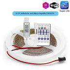 2.7mm WS2812 RGBIC LED Light 160Leds/M WS2812B 2020SMD Addressable Strip Lamp With DC/USB 28keys BT Music Led Controller DC5/12V