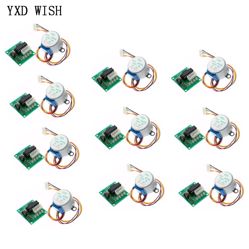 10PCS 28BYJ-48-5V 4 phase Stepper Motor Driver Board ULN2003 For Arduino 8BYJ Motor Driver + ULN2003 Board DIY Kit