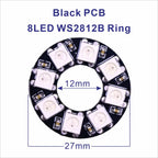 DC5V WS2812B Pixel Ring LED Panel Light Individual 8/16/24/35/45/128 LED Addressable WS2812 IC 5050 RGB LED Ring Module
