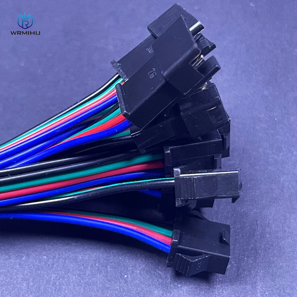 10Pairs JST SM 2P 3P 4P 5P 6Pin Plug Socket Male to Female Wire Connector LED Strips Lamp Driver Connectors Quick Adaptr 22AWG
