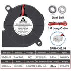 Gdstime 50mm 5015 Blower Fan DC 5V 12V 24V For 3D Printer Parts Centrifugal Cooling Fans 50x50x15mm Turbo Cooler 2Pin USB
