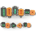 1Set DT Waterproof Automotive Connector Plug Kit DT06-2S/DT04-2P 3P 4P 6P 8P 12P Male Female Plug Socket For Automobile 22-16AWG