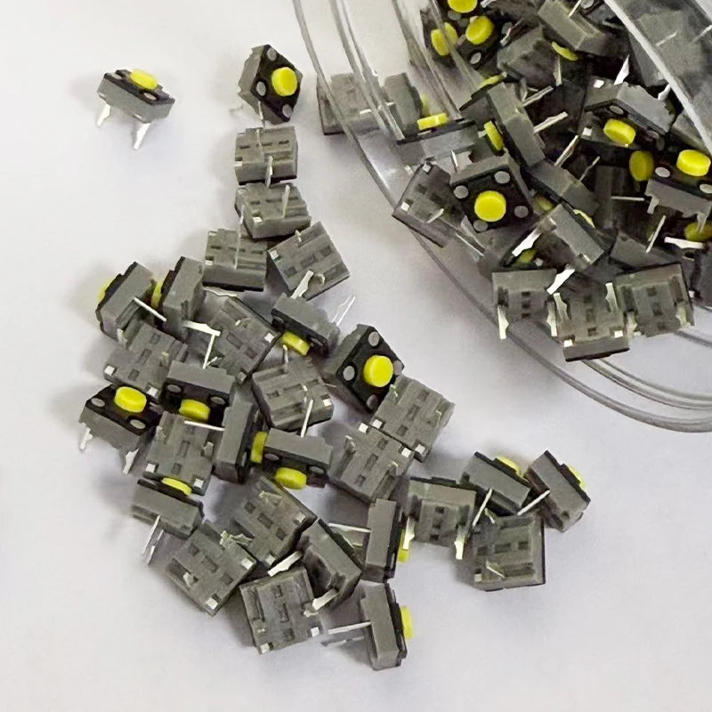 10Pcs Kailh Mute button 6*6*4.3mm Square Silent Switch Ireless Mouse Micro Switch Repair Parts Replace Rectangle Micro Switch