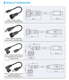 Type-c to USB 3.0 IP67/Ip68 Waterproof Connector Aviation Plug Quick Charge Female to Female Panel Mount PCB Socket FPC Cable