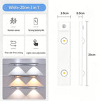LED Cabinet Light USB Rechargeable Motion Sensor Dimmable LED Night Lamp For Kitchen Wardrobe Closet Home Lighting 20/30/40/50CM