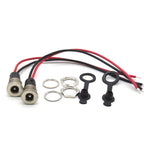 50V 10A DC099 5.5 X 2.1mm and 5.5 X 2.5mm DC Power Socket Threaded Female Connector Adapter with 18AWG Cable Wires DC-099