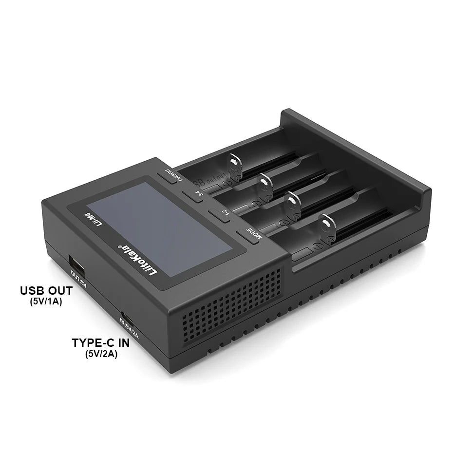 LiitoKala Lii-M4 M4S 18650 LCD Display Smart Charger Test Capacity Suitable For 3.7V 26650 18350 21700 18500 1.2V AA AAA 4 Slots