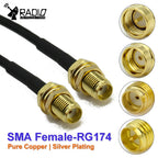 RG174 SMA to SMA Cable Female to Male extension jumper Pigtail Adapter Cable my SMA Antenna cable For WIFI 3G 4G GSM Antenna