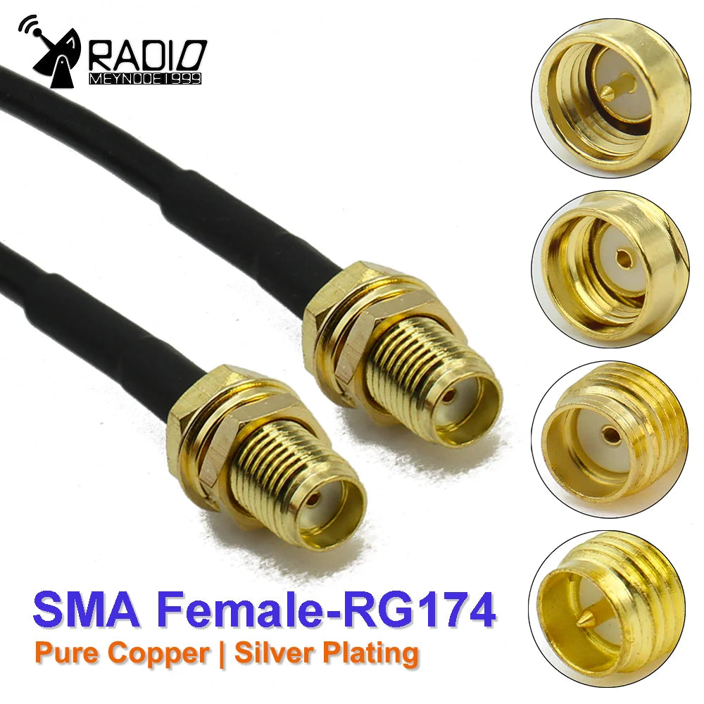 RG174 SMA to SMA Cable Female to Male extension jumper Pigtail Adapter Cable my SMA Antenna cable For WIFI 3G 4G GSM Antenna