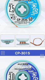 100% Original GOOT Solder Wick No-clean Tin Suction Line Tin Suction Tape Clean Tin Desoldering Wicks Soldering Paste