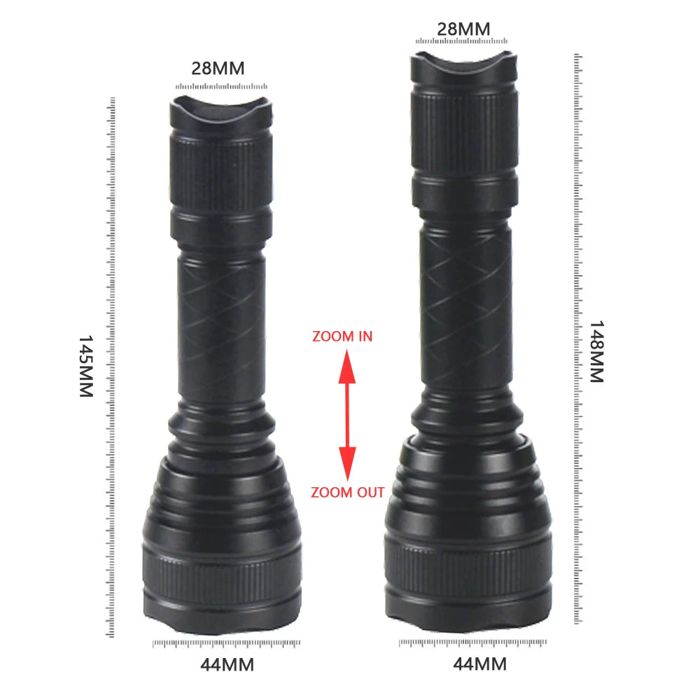200 Yard T21 IR Flashlight Zoomable Focus 10 Watt 850nm-940nm LED Infrared Radiation Lamp Night Vision Torch Hunting Lantern