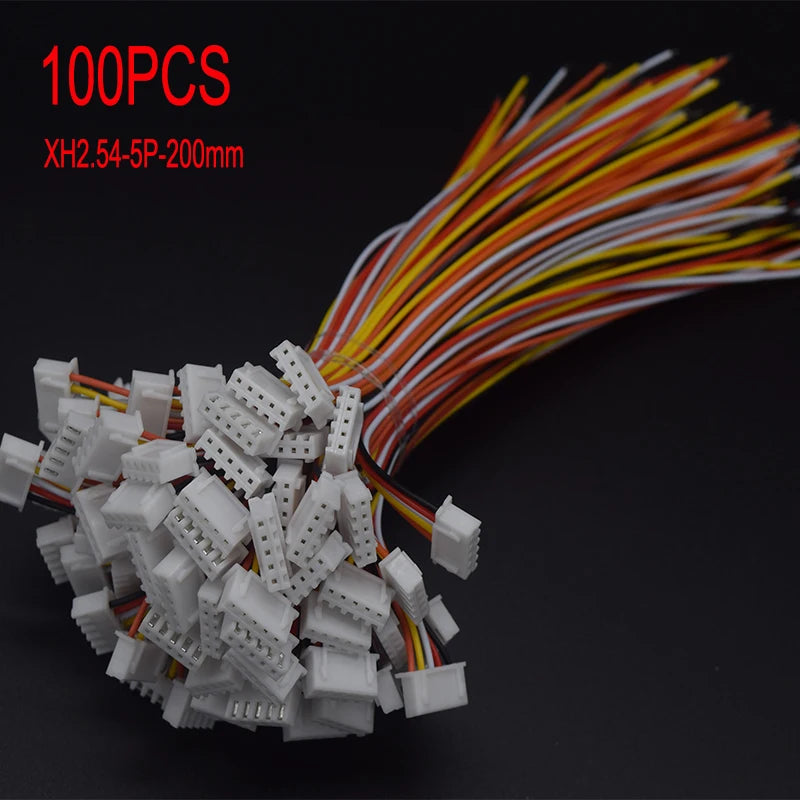 100PCS Mini Micro JST XH2.54 2.0 PH Male Female Connector 2/3/4/5/6/7/8/9/10-Pin Plug With terminal Wires Cables Socket 20/10CM
