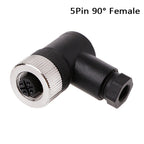 New 1PCS Waterproof Plug Aviation Plug M12 Connector Male And Female Plug Pin Hole 4 5 8 12 Core  3/4/5 Pin  M12 Sensor Connecto