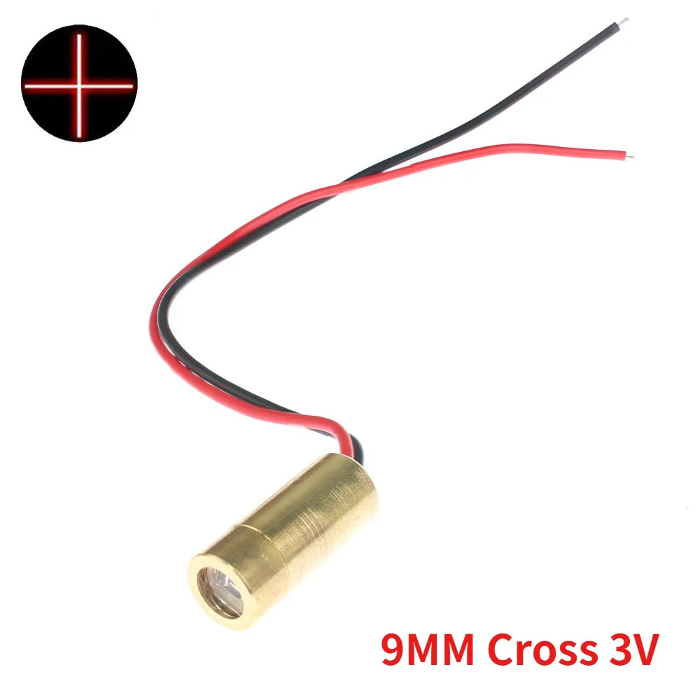 Laser Diode 650nm 5mW Red Point / Line / Cross Laser Module Head Glass Lens Focusable Industrial Class