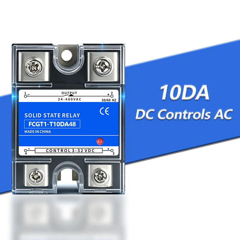 SSR Solid State Relay 10A 25A 40A 60A 80A 100A 120A Single Phase Control Relay DC TO AC DC TO DC AC TO AC