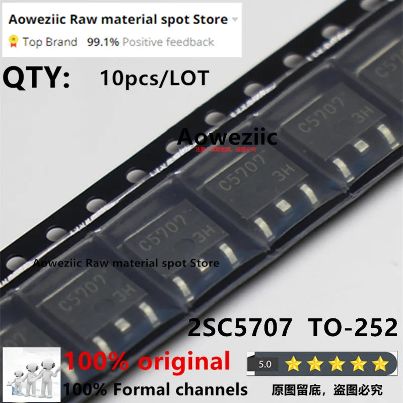 Aoweziic 100% New Imported Original 2SJ599 J599  2SK2414 K2414 2SB1204 B1204 2SC5707 C5707 TO-252 P-channel MOS Transistor