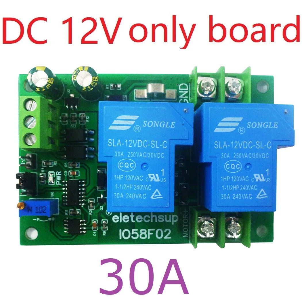 Brushed DC Motor Overload Overcurrent Short Circuit Protector Module Forward Reverse Controller 10A 20A 30A DC 12V 24V Power