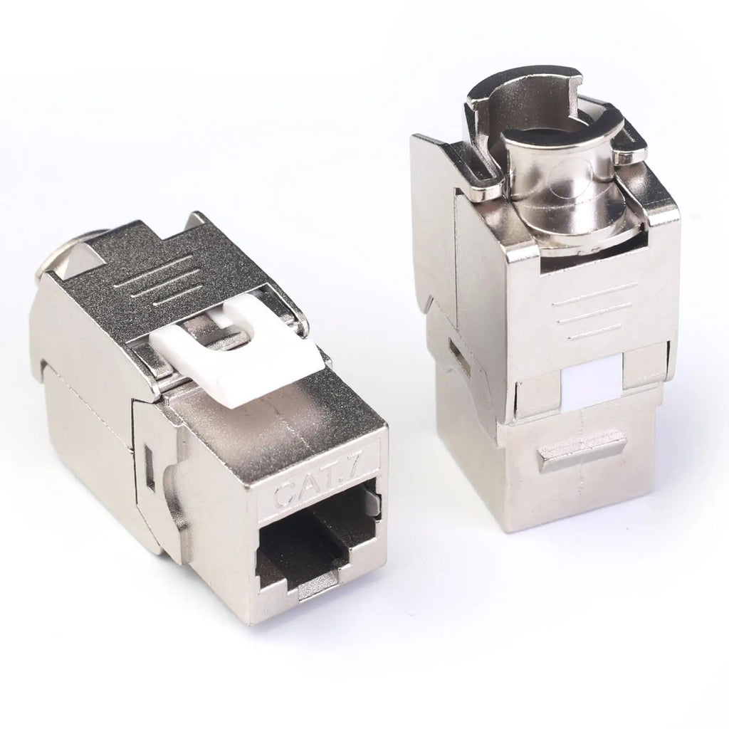 Metal Cat7 6 Cat6A Keystone Jack Connector Module RJ45 Shielded Network Cable Conector For Networking Wire Ethernet Lan Cable