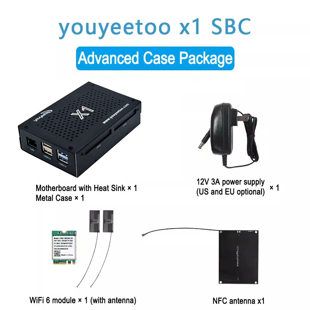Youyeetoo X1 SBC Intel 11th Gen Jasper Lake N5105 Development Board X86 Computer Windows 10/11 Pro Ubuntu OS Support WiFi 6,NFC