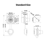 CNLINKO LP16 Waterproof Type-C Connector 5A Female Socket Jacks 10 Gbps Panel Mount Receptacles for Fast Charging Data Transfer