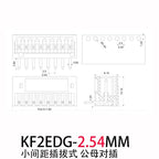 5/10Pcs 15EDG 2.54 mm KF2EDG PCB Screw Terminal Block Connector Right Angle/Straight Needle Plug Pin Header Socket 2/3/4/10 Pin