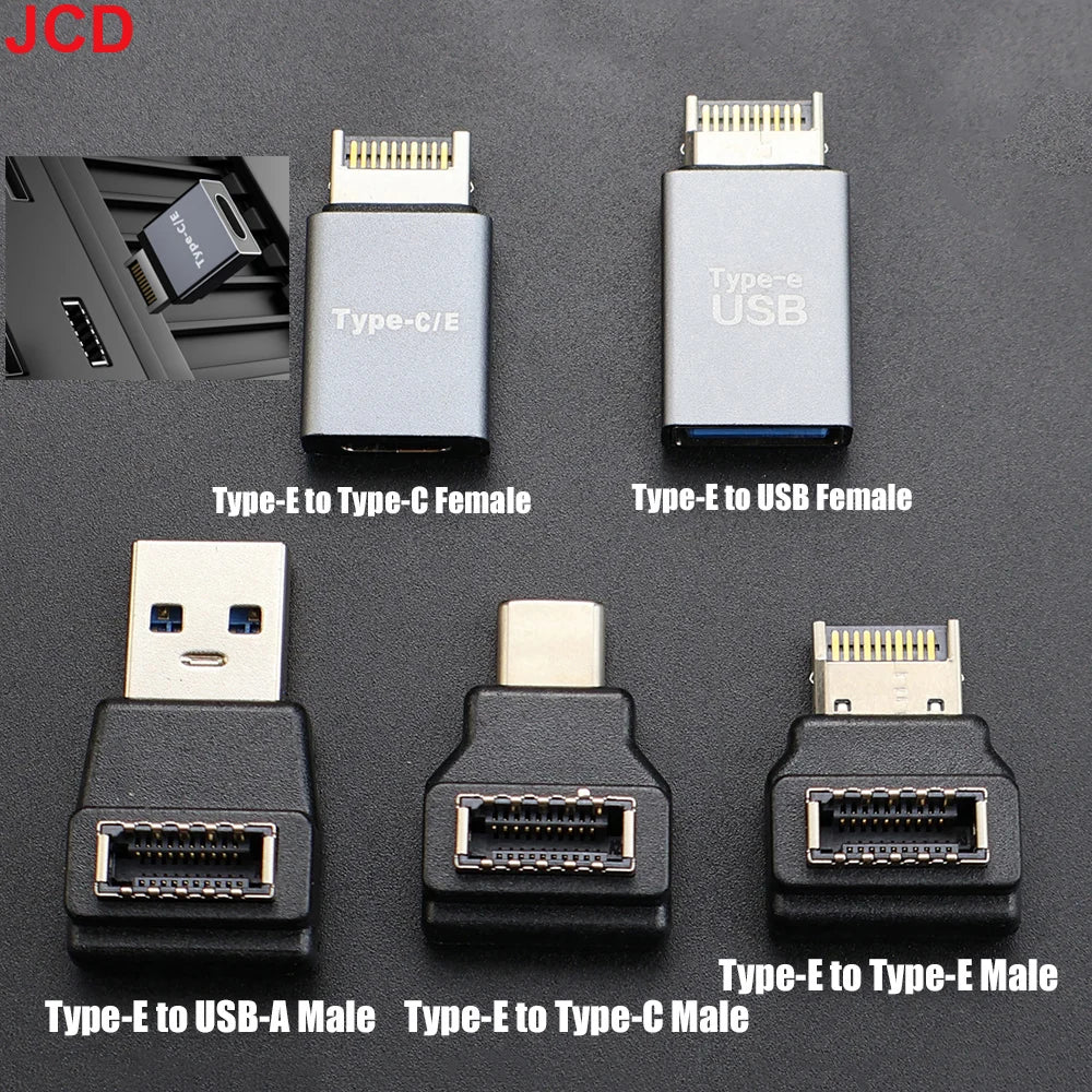 JCD Desktop Computer Motherboard Cable Adapter Connector USB 3.1 Front Panel Header Type C to Type E Expansion Plug Converter