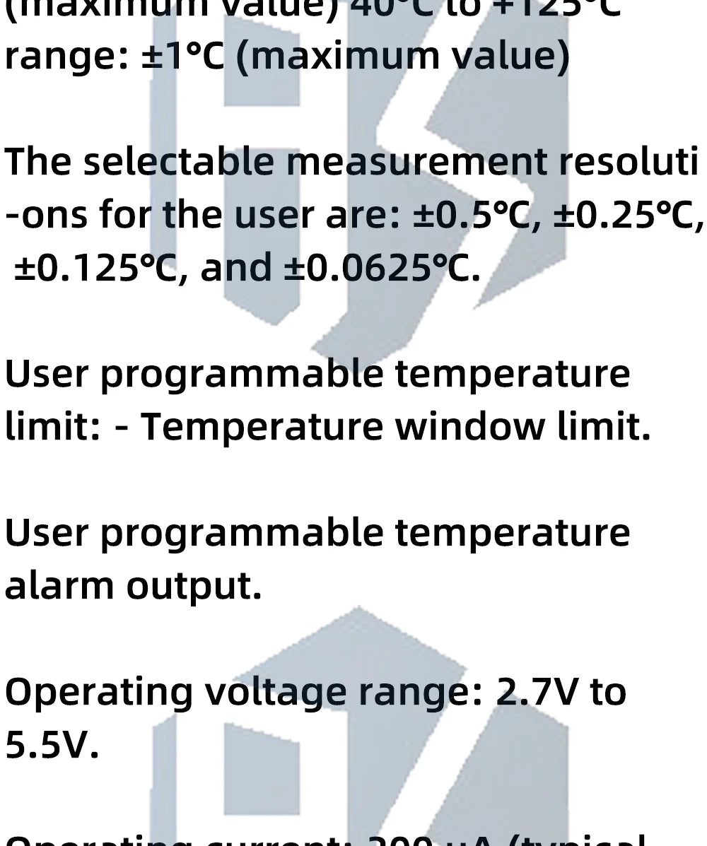 High Accuracy Temperature Sensor MCP9808 I2C Breakout Board Module 2.7V-5V Logic Voltage for Ardunio IIC
