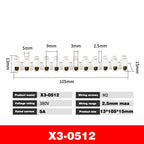 10Pcs 12 Position Electrical Wire Connector Retardant X3-1012 20A 30A Terminal Blocks Barrier Terminal Strip Plastic Terminal