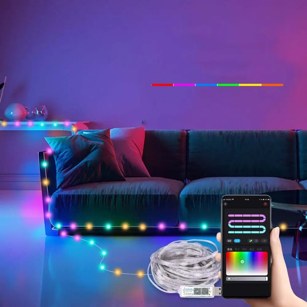 Addressable Led Music Controller Comes with MIC pickup Adjust Brightness RGB Light Controler 5V Mini Bluetooth APP Controller