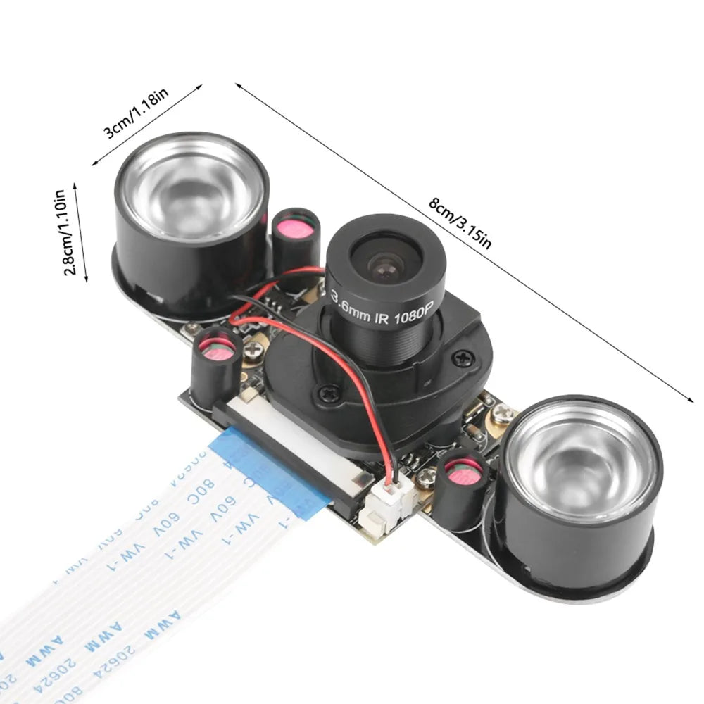 5 Million Pixels Night Vision Camera Module Adjustable Focus 3.3V IR CUT Camera Module for Raspberry Pi Camera Module