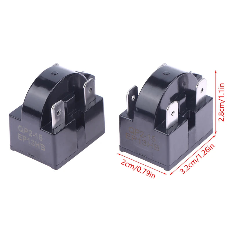 1Pc Refrigerator PTC Starter Relays 1/2/3/4Pins Compressor Overload Protector Refrigerator PTC Starting Relays Accessories