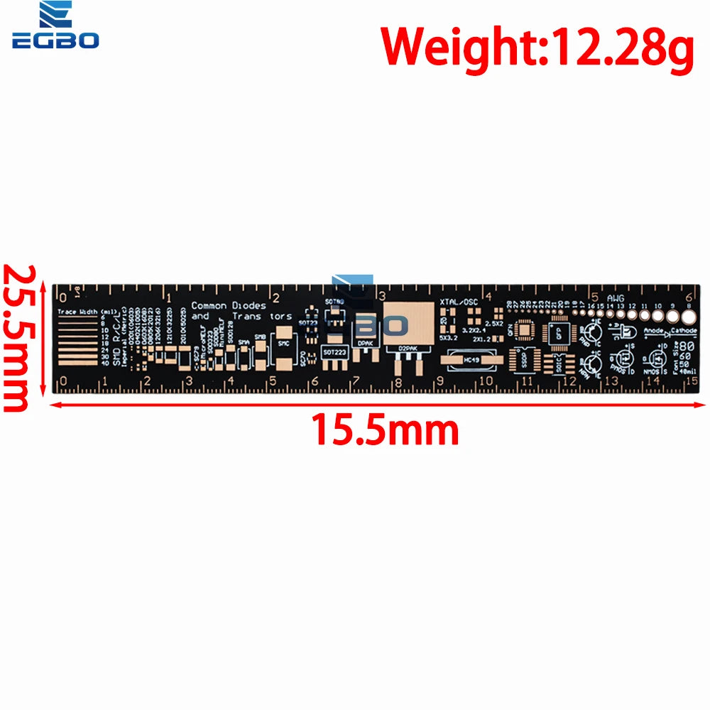 1~10PCS EGBO PCB Ruler For Electronic Engineers For Geeks Makers For Arduino Fans PCB Reference Ruler PCB Packaging Units v2 - 6