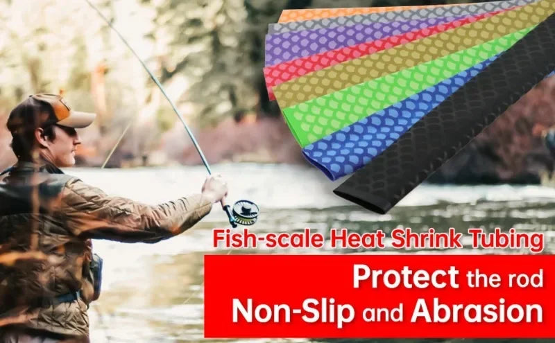 1m/pcs Anti-slip Fishing Rod Heat Shrink Tube Wrap ID15/18/20/22/25/28/30/35/40/45mm Non Skid Bicycle Handle Bar Grip Cover Case