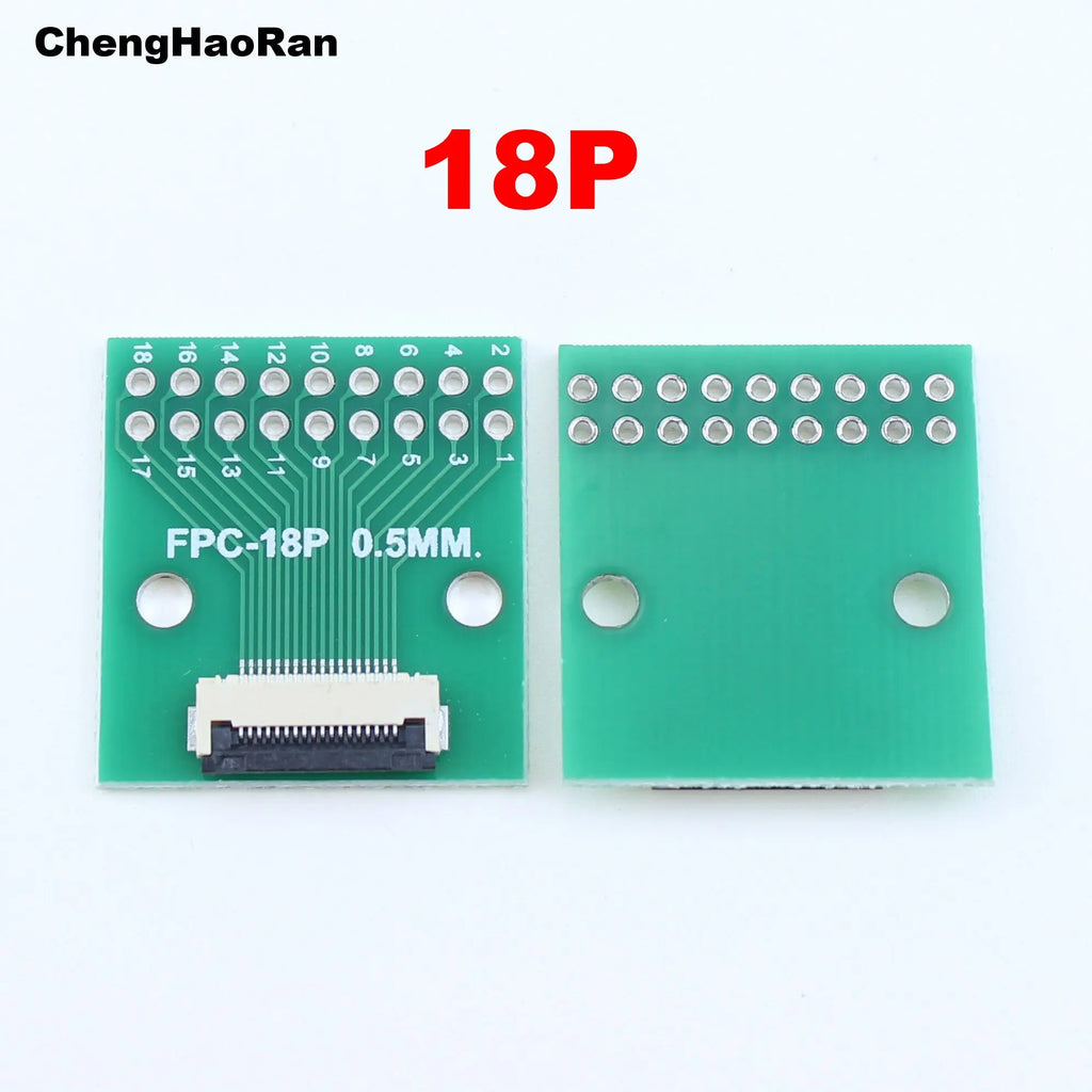 1pcs 4P 6P 8P 10P 12P 14P 15P 16P 18P 20P Test Board Adapter Double Rows Plate Connector 2.54mm 0.5mm Flip FPC Soft Flex Cable